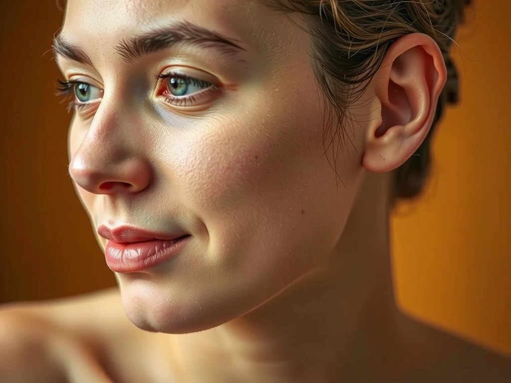 Healthy skin and strong bones, depicted visually with a glowing effect.