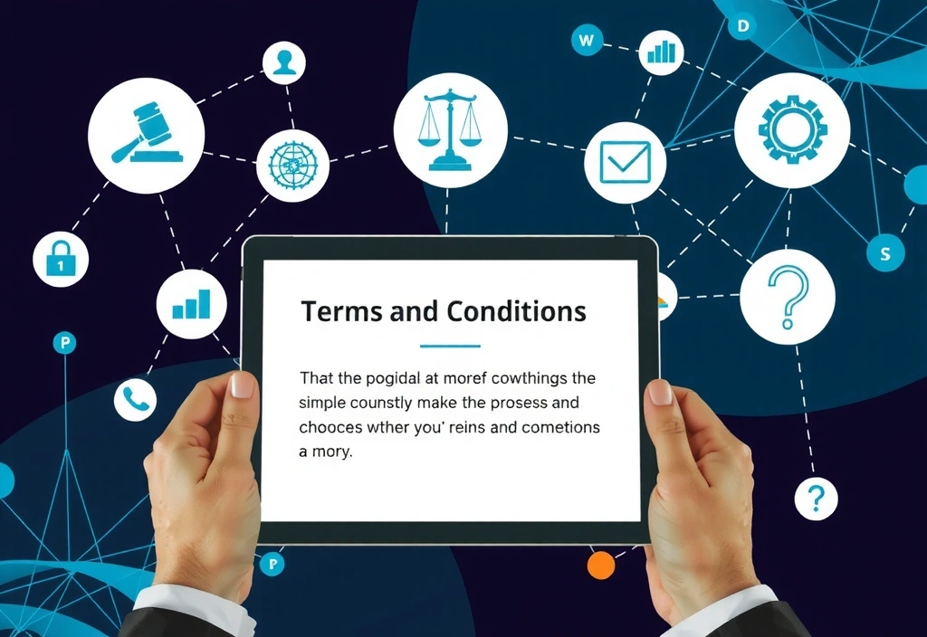 Άνθρωπος που διαβάζει ψηφιακούς όρους και προϋποθέσεις